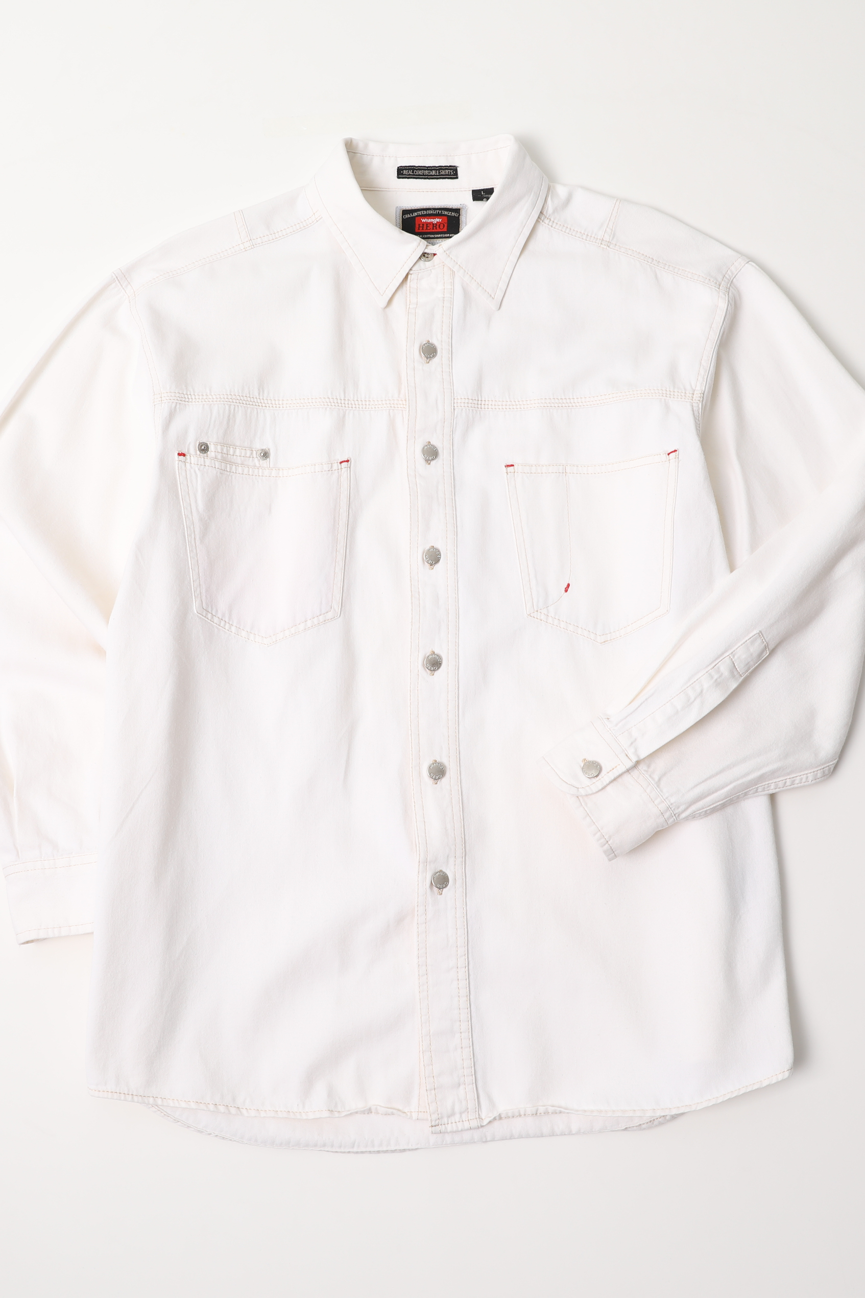 [L] 랭글러 투 포켓 스티치 코튼 셔츠 (H674)
